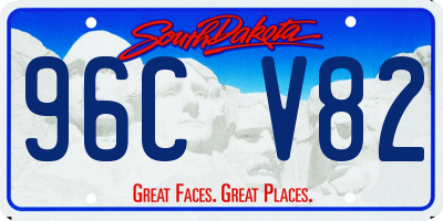 SD license plate 96CV82