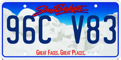SD license plate 96CV83