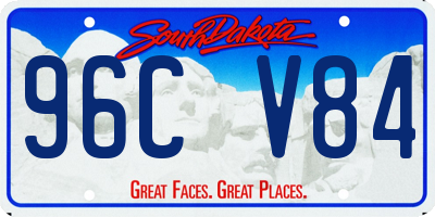 SD license plate 96CV84