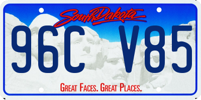 SD license plate 96CV85