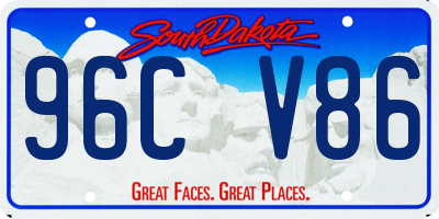 SD license plate 96CV86