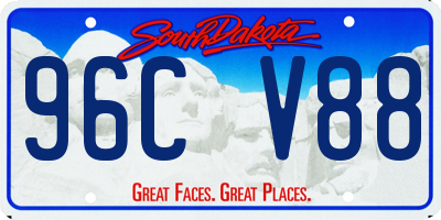 SD license plate 96CV88