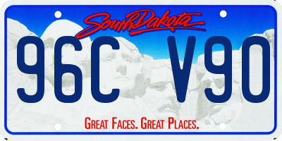 SD license plate 96CV90