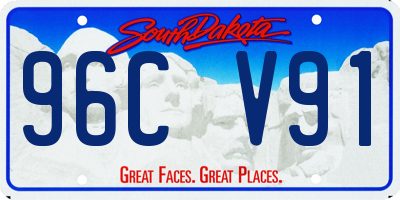 SD license plate 96CV91
