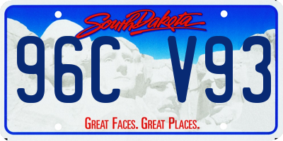 SD license plate 96CV93