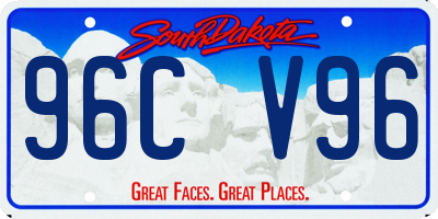 SD license plate 96CV96