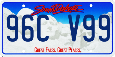 SD license plate 96CV99