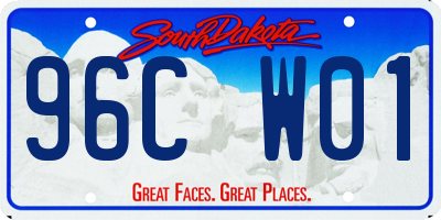 SD license plate 96CW01