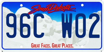 SD license plate 96CW02