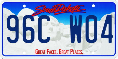 SD license plate 96CW04