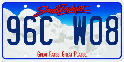 SD license plate 96CW08