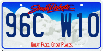 SD license plate 96CW10
