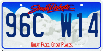 SD license plate 96CW14