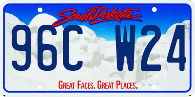 SD license plate 96CW24