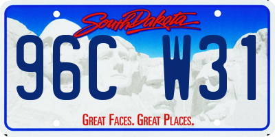 SD license plate 96CW31