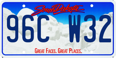 SD license plate 96CW32