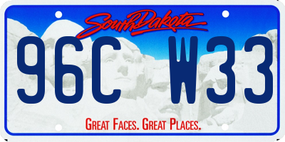 SD license plate 96CW33