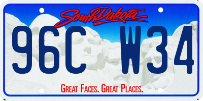 SD license plate 96CW34
