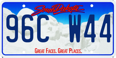 SD license plate 96CW44
