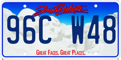 SD license plate 96CW48