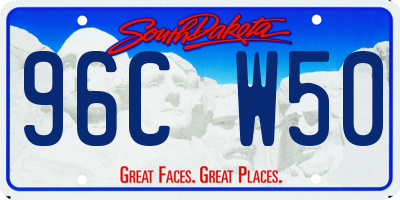 SD license plate 96CW50