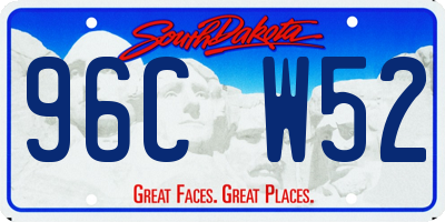SD license plate 96CW52