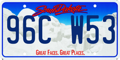 SD license plate 96CW53