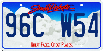 SD license plate 96CW54