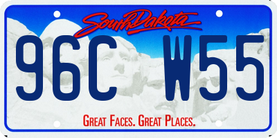 SD license plate 96CW55