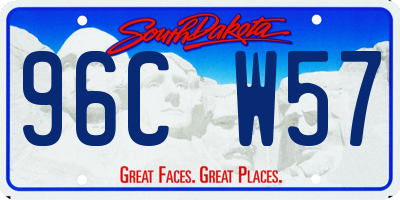 SD license plate 96CW57