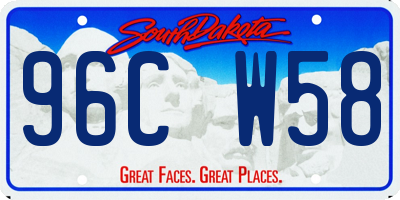 SD license plate 96CW58