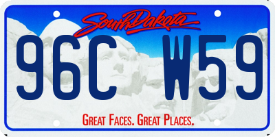 SD license plate 96CW59