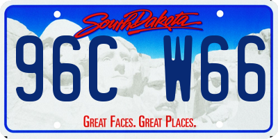 SD license plate 96CW66