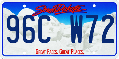 SD license plate 96CW72