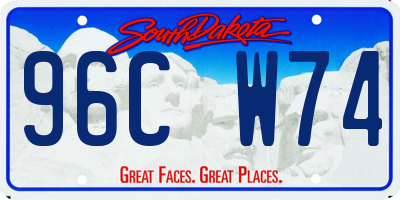 SD license plate 96CW74