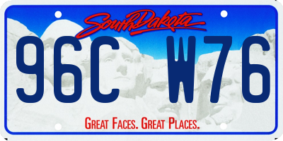 SD license plate 96CW76