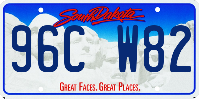 SD license plate 96CW82