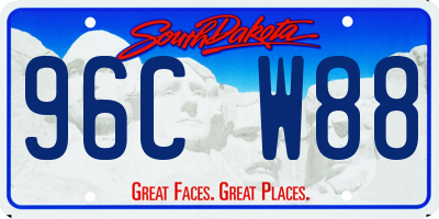 SD license plate 96CW88