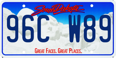 SD license plate 96CW89