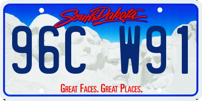 SD license plate 96CW91