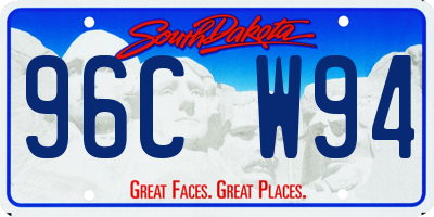 SD license plate 96CW94