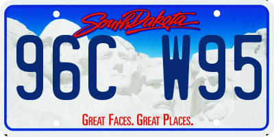 SD license plate 96CW95