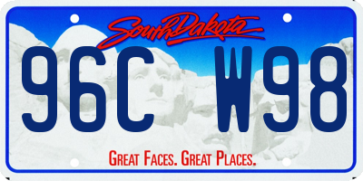 SD license plate 96CW98