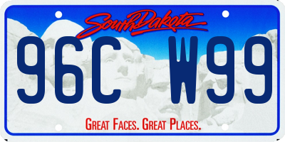SD license plate 96CW99