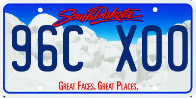 SD license plate 96CX00