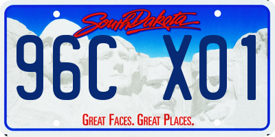 SD license plate 96CX01