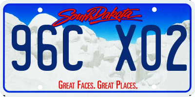 SD license plate 96CX02