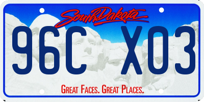 SD license plate 96CX03