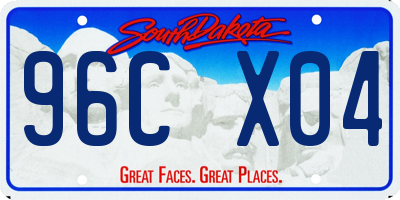 SD license plate 96CX04