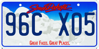 SD license plate 96CX05